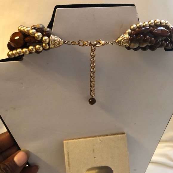 Multi layered and colored beaded necklace - Picture 4 of 4